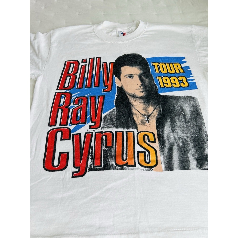 VINTAGE 1993 | Billy Ray Cyrus Tour Band T-Shirt sz L Adult Single Stitch - Picture 9 of 9